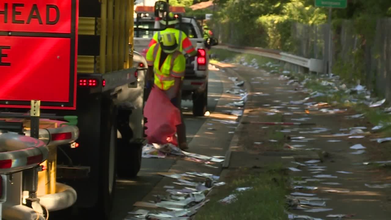 Spilled mail Staples Mill Road