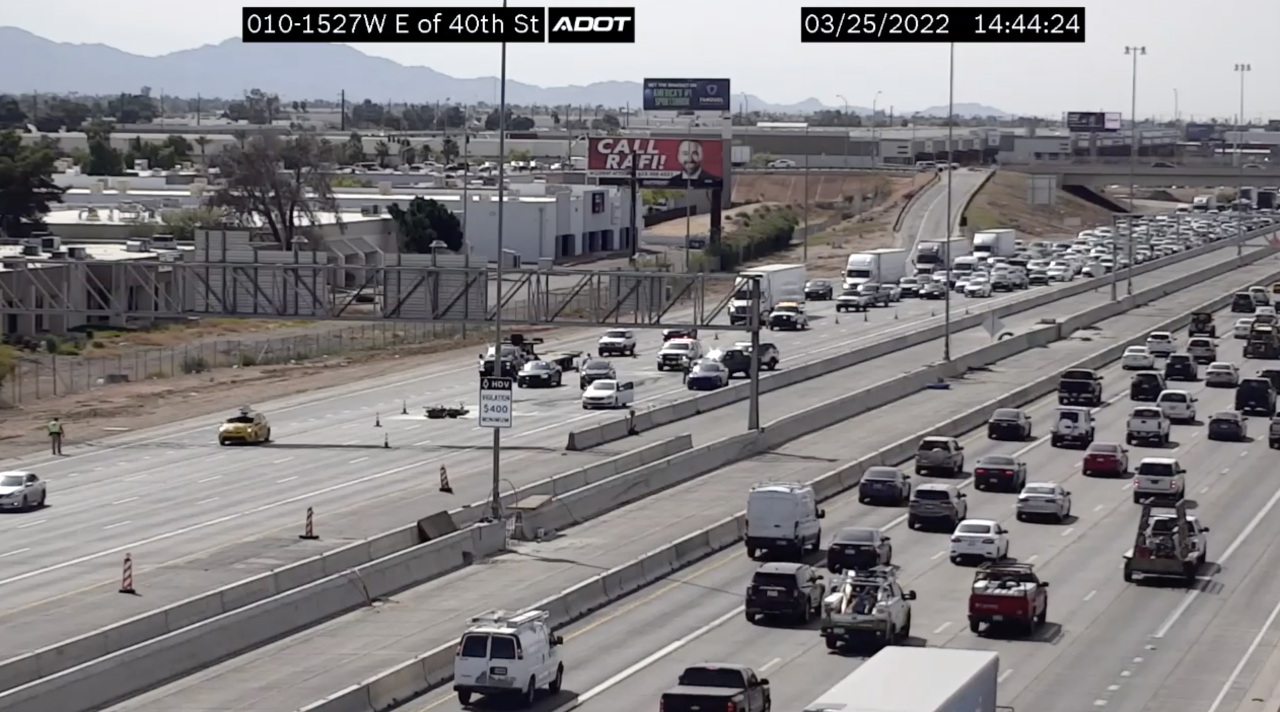 I-10 40th St motorcycle crash