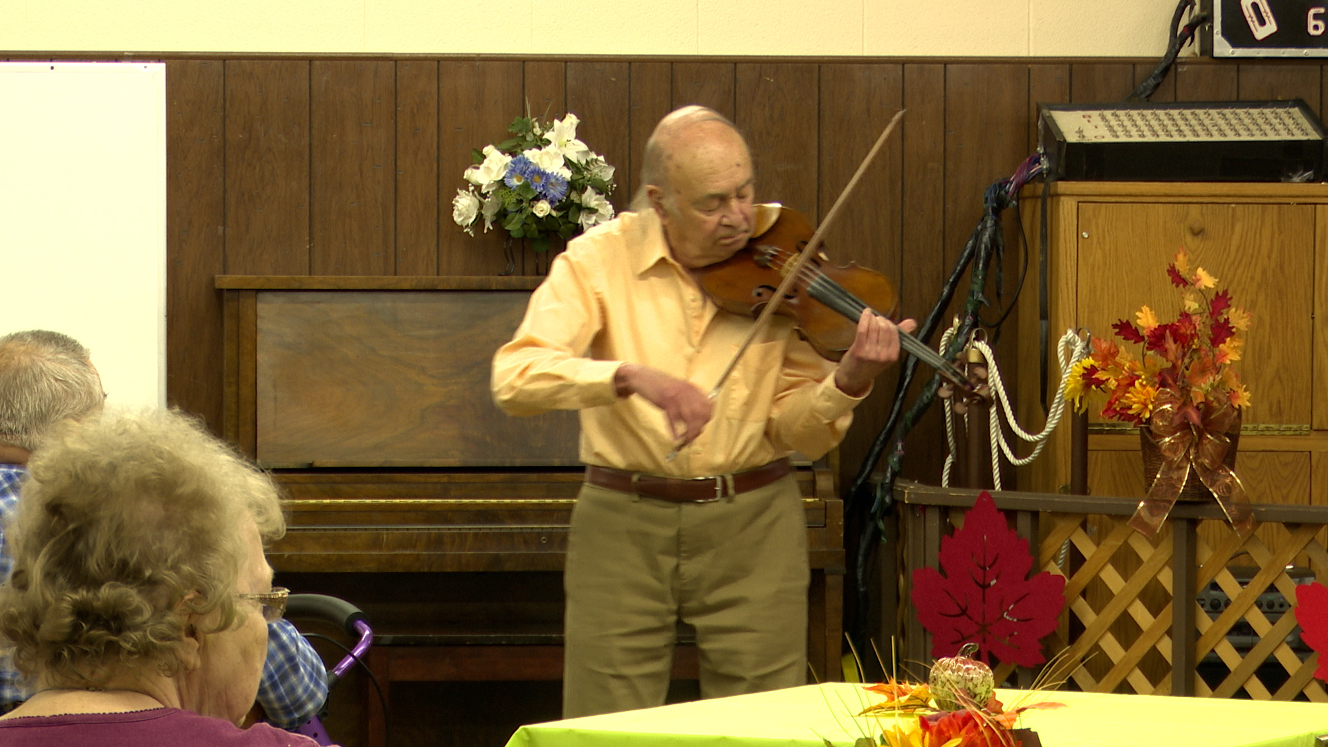 Jack Glatzer Playing the Violin at Eagles Manor
