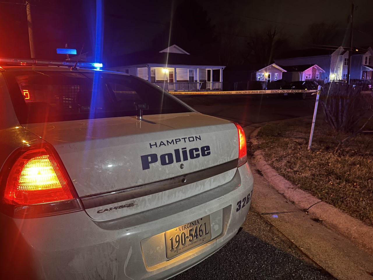 Police on scene of 700 block of Hemlock Ave. after deadly Hampton shooting