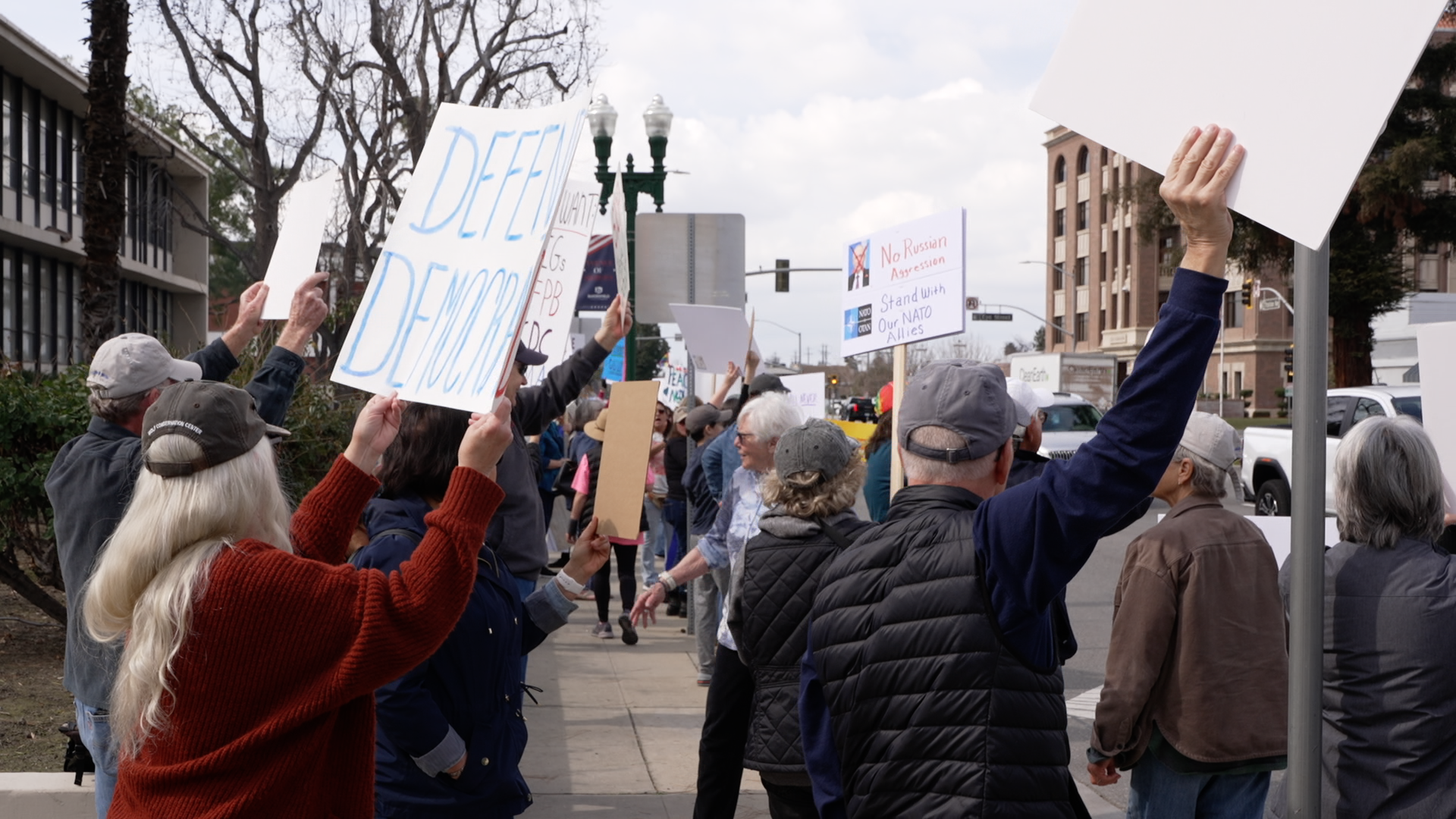 Kern Residents protest Trump Administration, DOGE policies