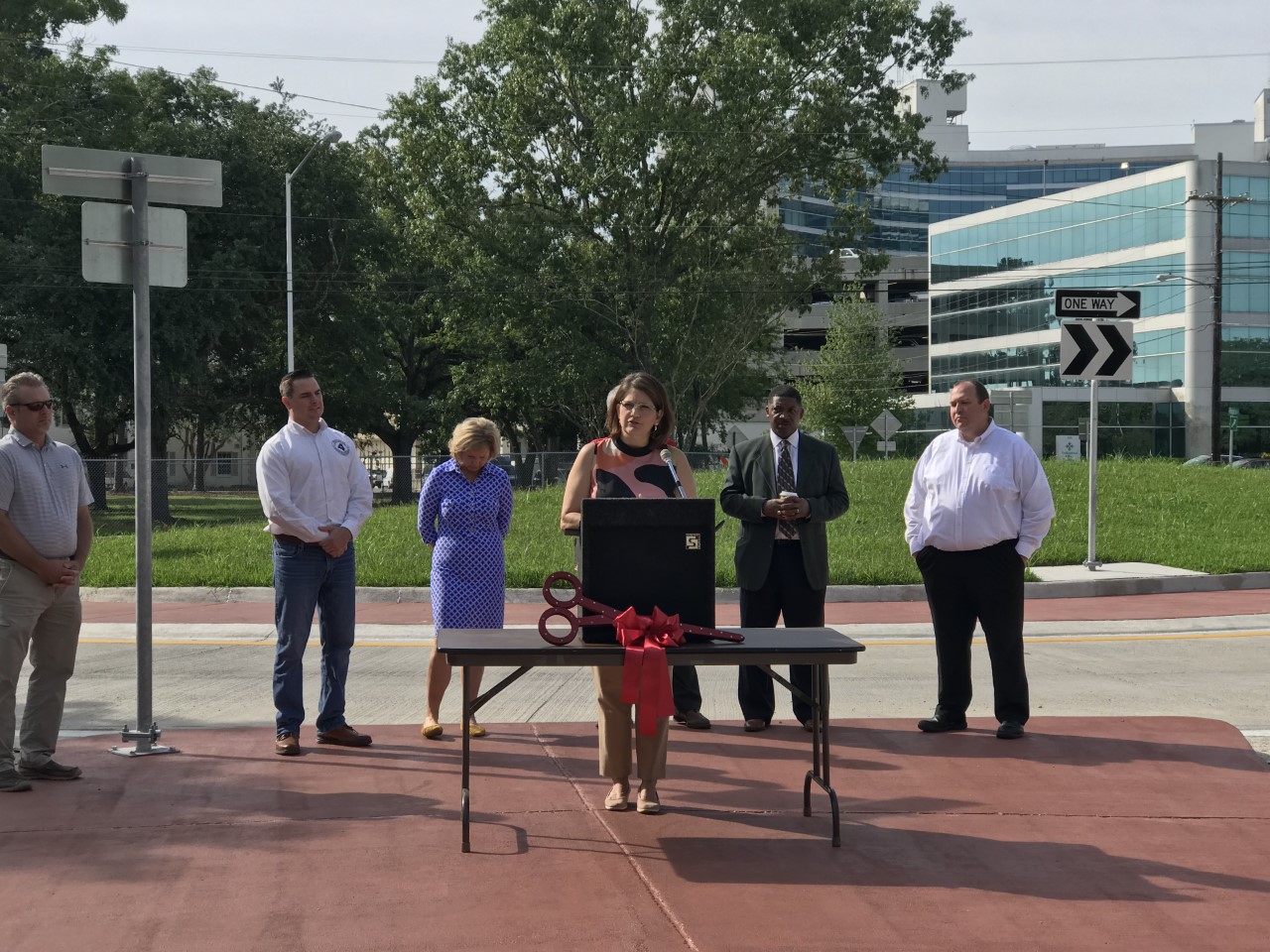 Hospital drive roundabout ribbon cutting.jpg