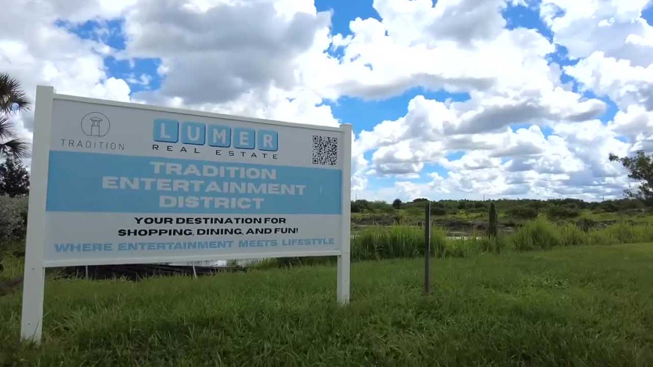 A nearly 85-acre entertainment district is in the works in Port St. Lucie along Village Parkway in the Tradition community, and developers say new restaurants and stores could arrive sooner than expected.