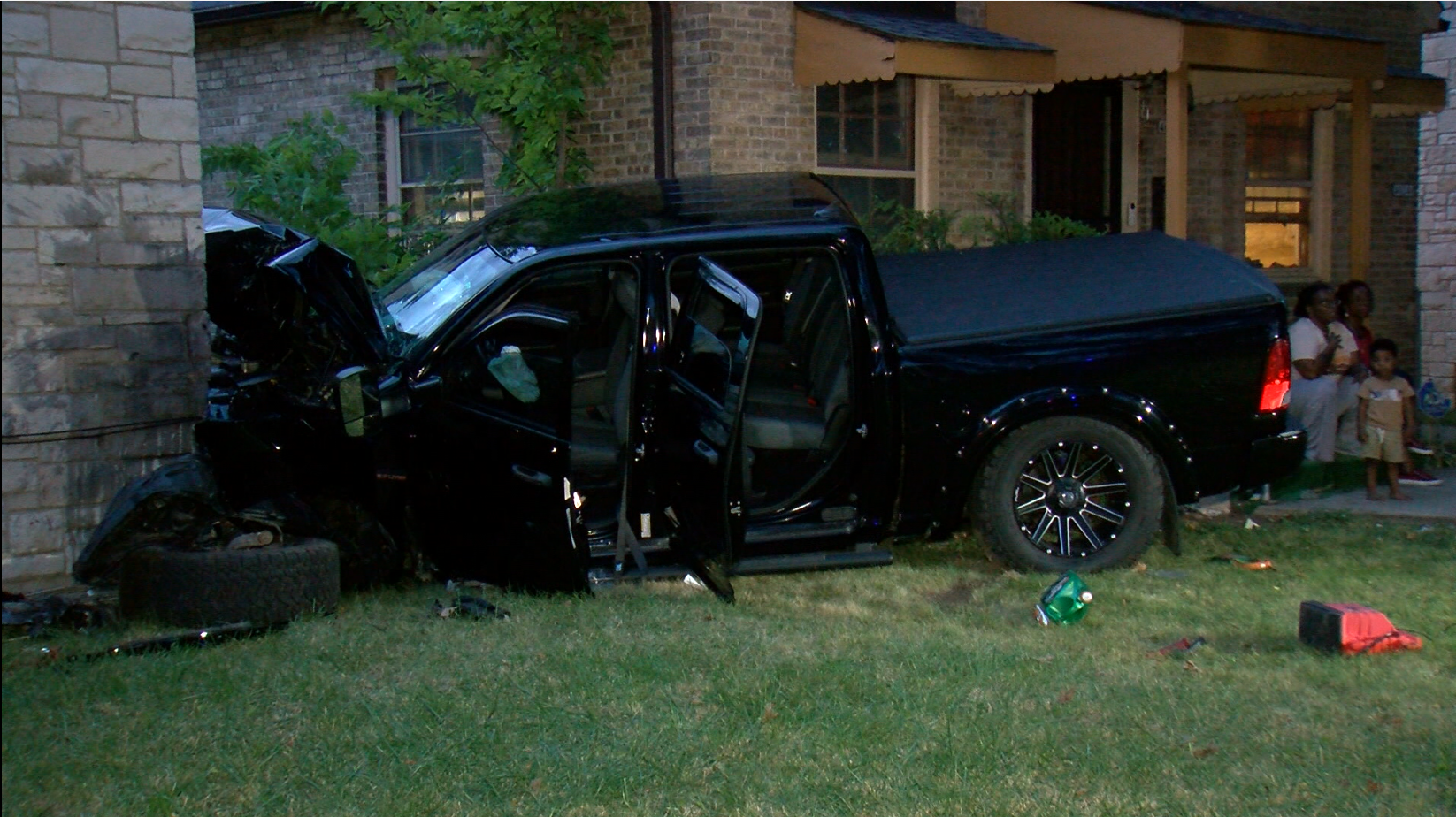 Truck crashed into house Saturday 