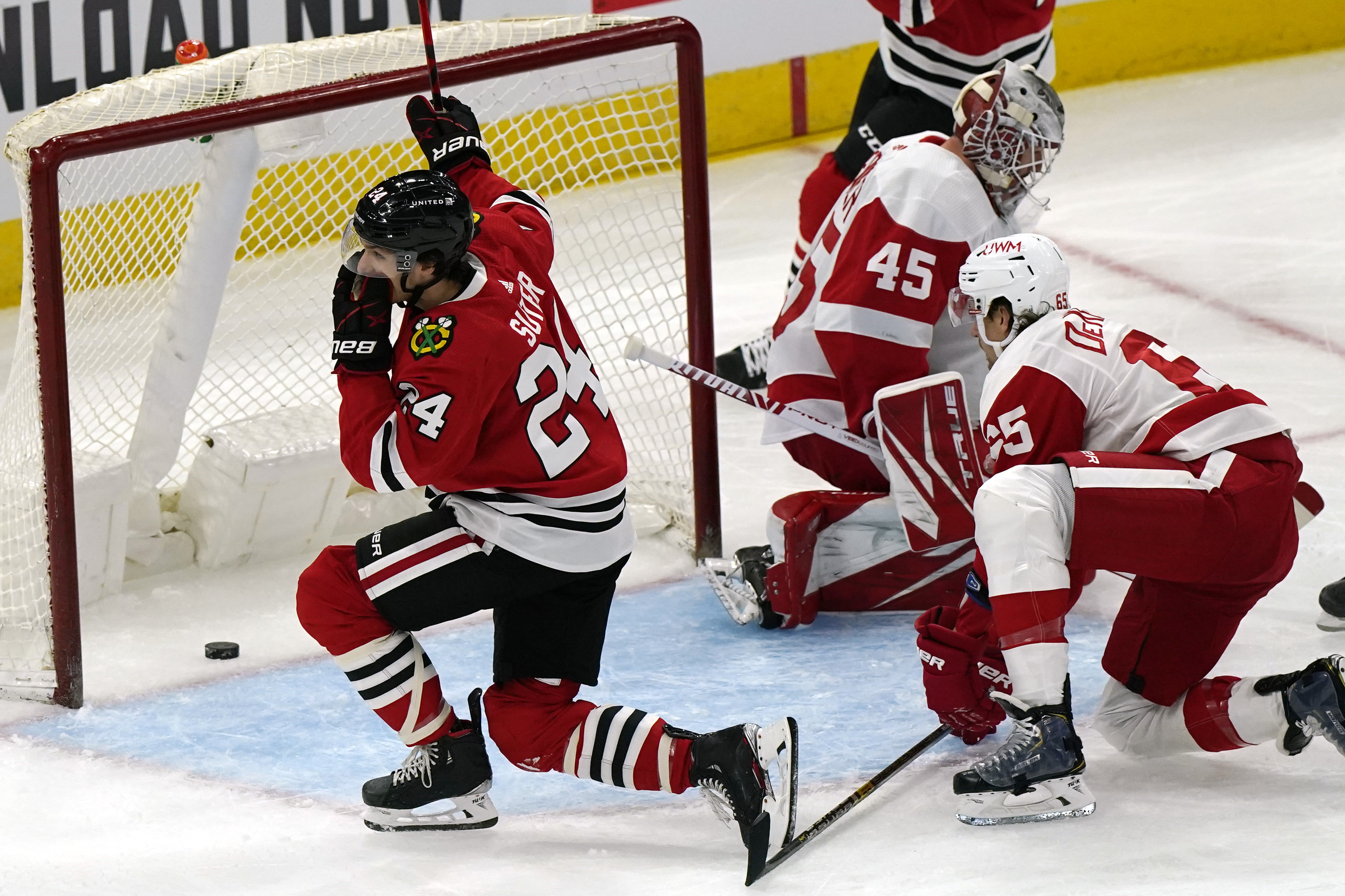 Pius Suter, Jonathan Bernier, Danny DeKeyser