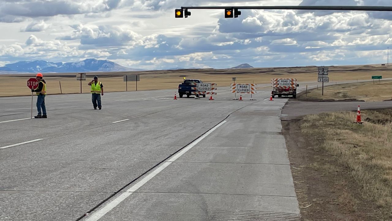 Crash is blocking traffic between Great Falls and Belt