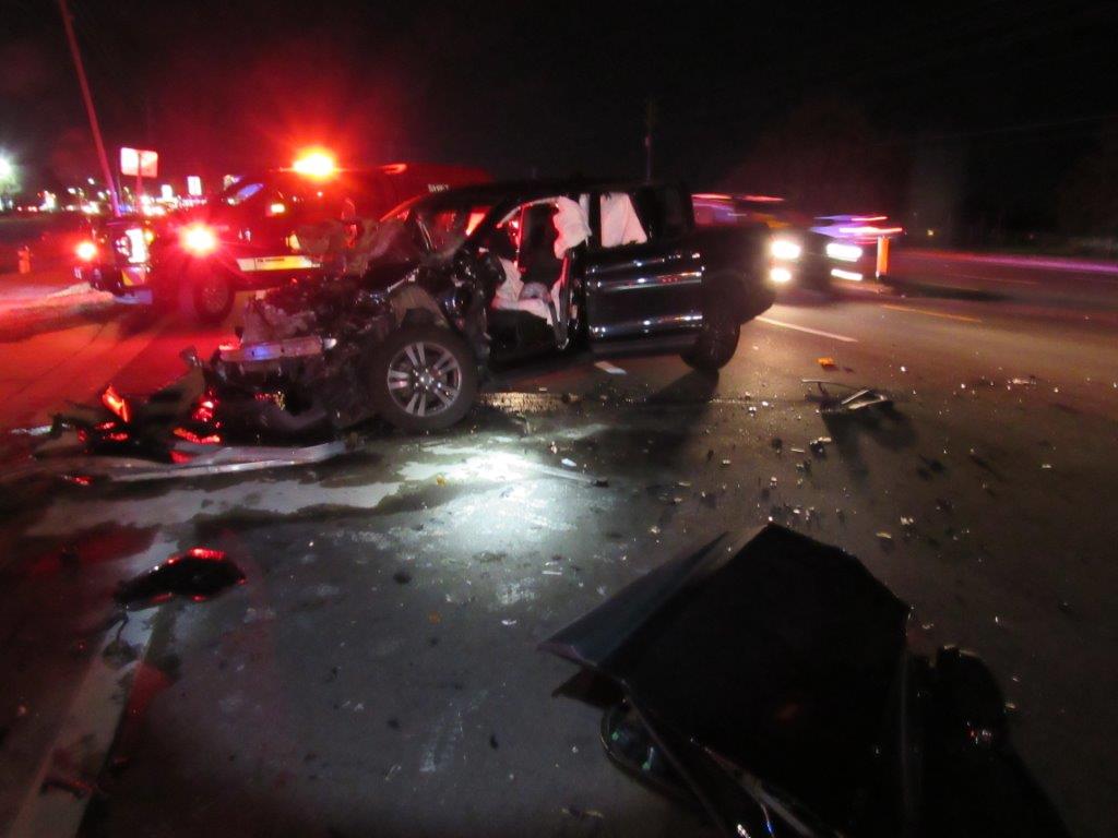 Honda pickup crashed into Pasco County fire truck