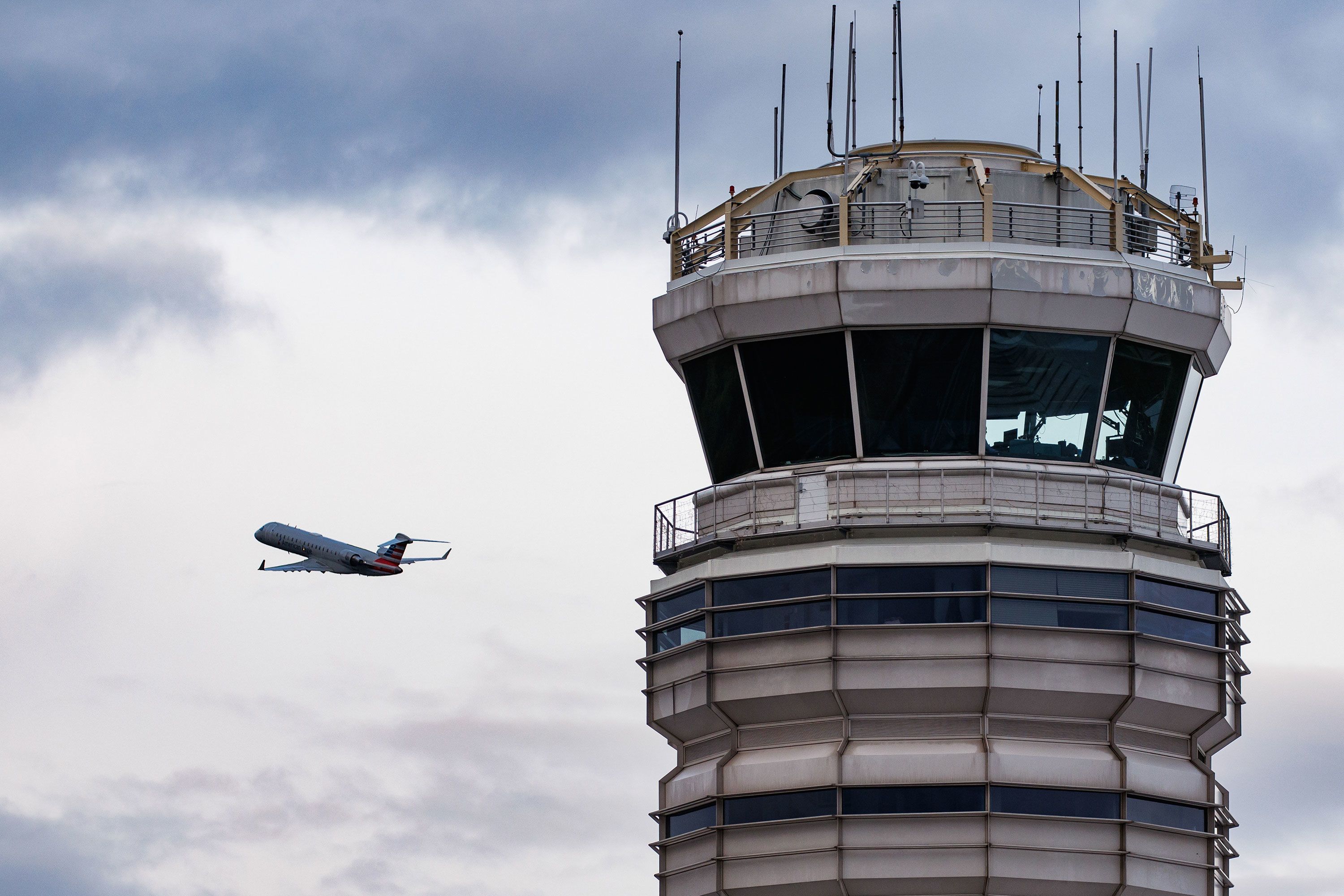 A plane takes off from Ronald Reagan Washington National Airport in October. The Federal Aviation Administration and Department of Transportation are targeting a new generation of air traffic controllers: video gamers.