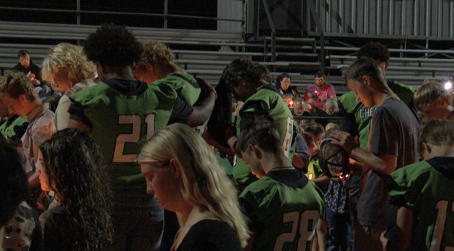 Chelsea High School football team vigil Christina Hampton