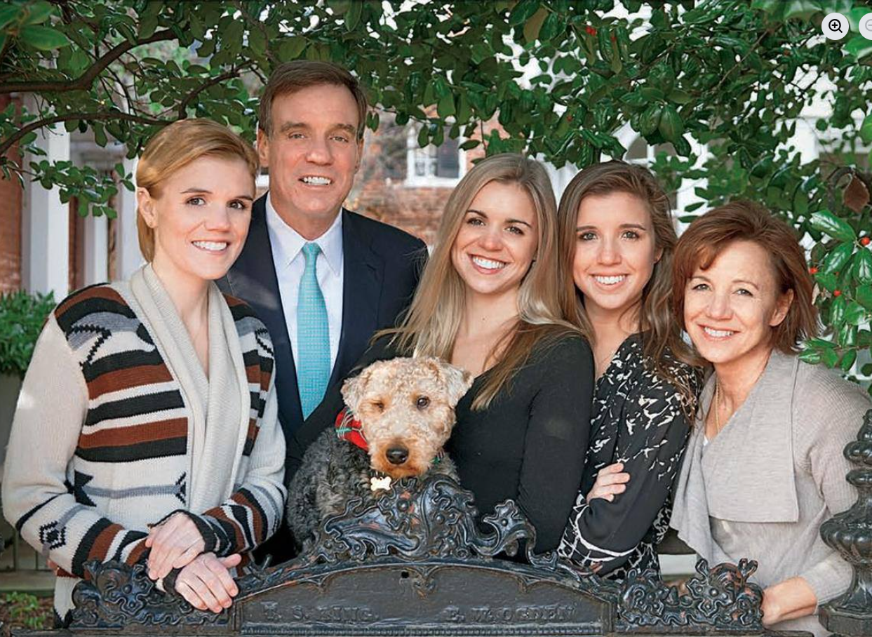 Mark Warner and family in 2013