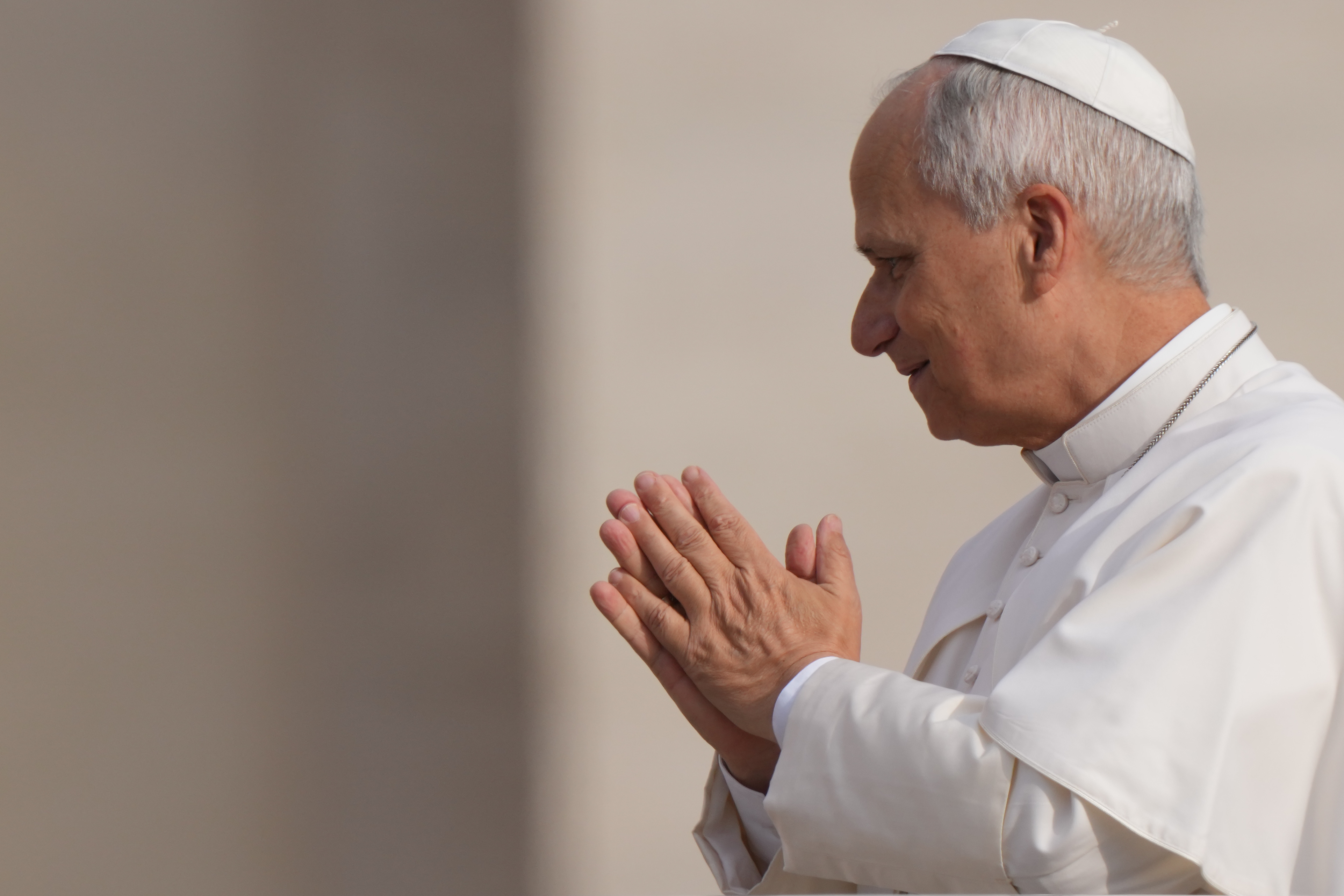 Pope Leo XIV arrives for his weekly general audience in St. Peter's Square, at the Vatican, Wednesday, Oct. 7, 2026.