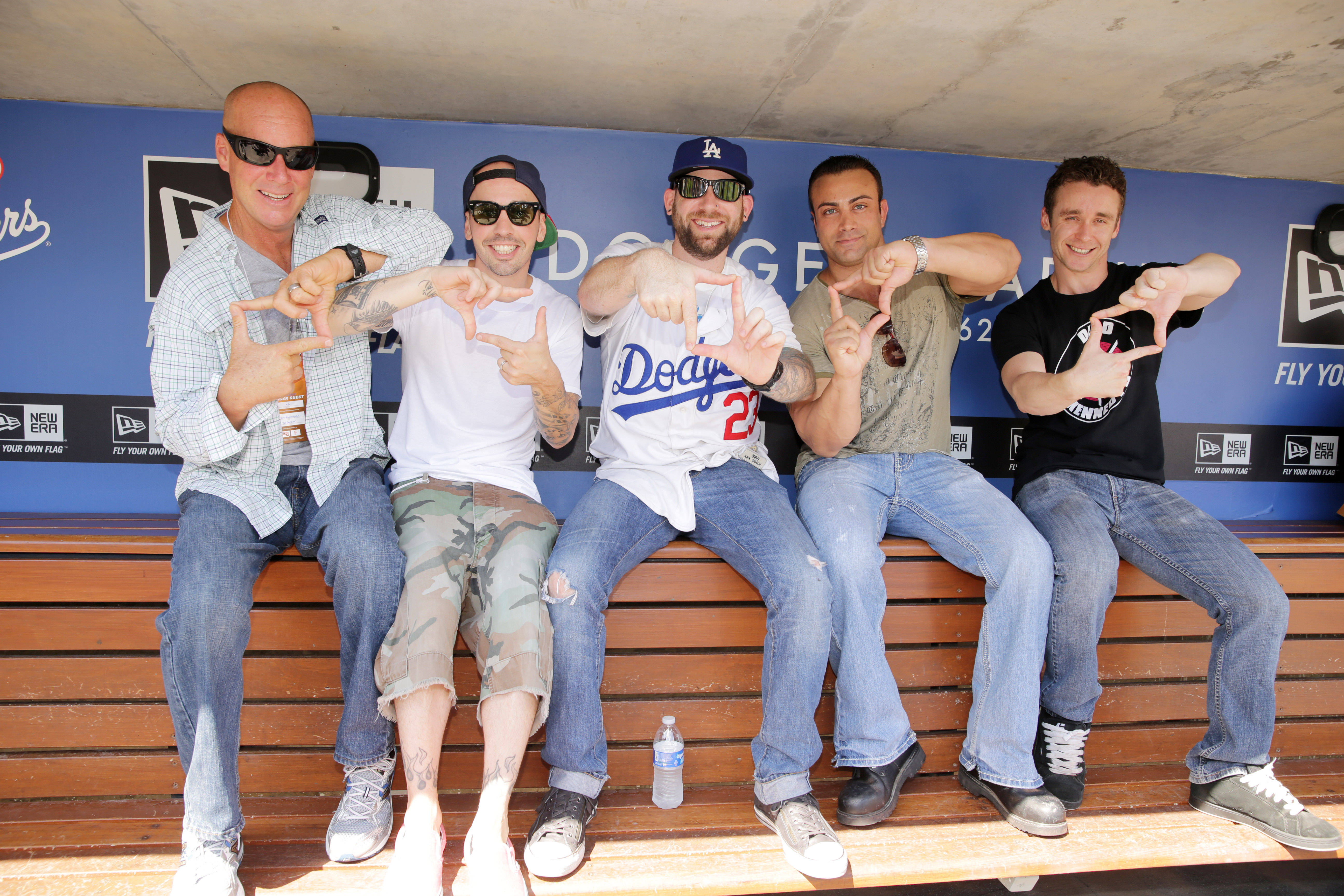 Director David Mickey Evans, Chauncey Leopardi, Grant Gelt, Marty York and Victor DiMattia seen at Twentieth Century Fox Home Entertainment celebrating the 20th anniversary of 'The Sandlot' at Dodger Stadium, on Sunday, Sep, 1, 2013 in Los Angeles. (Photo by Eric Charbonneau/Invision for Twentieth Century Fox/AP Images)


