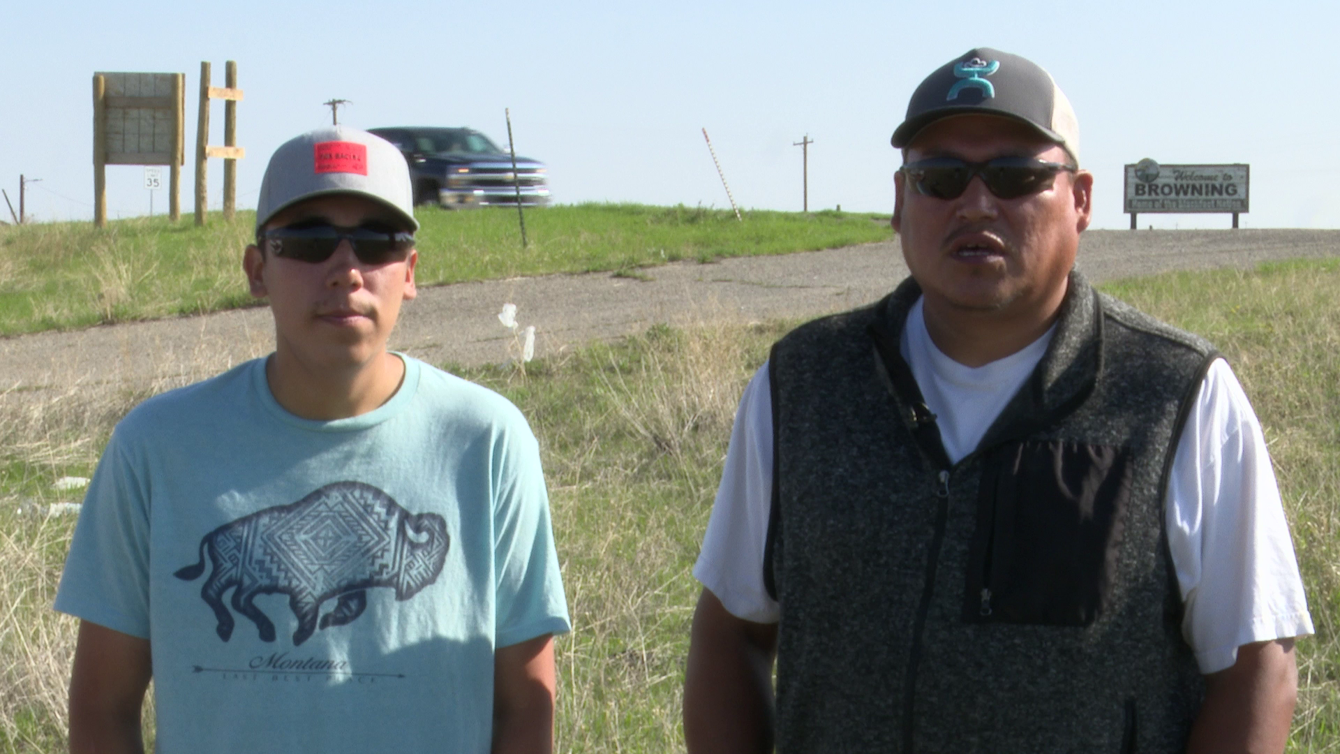 Tyson Bird and his father William Spotted Eagle
