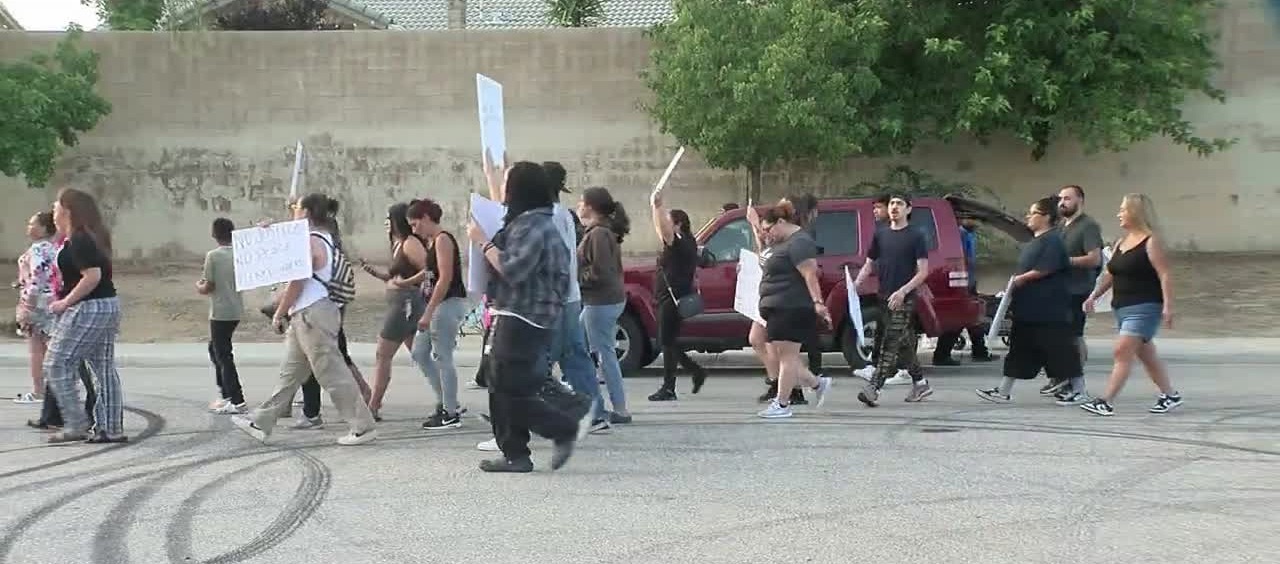 Protests outside home on Sentido Drive