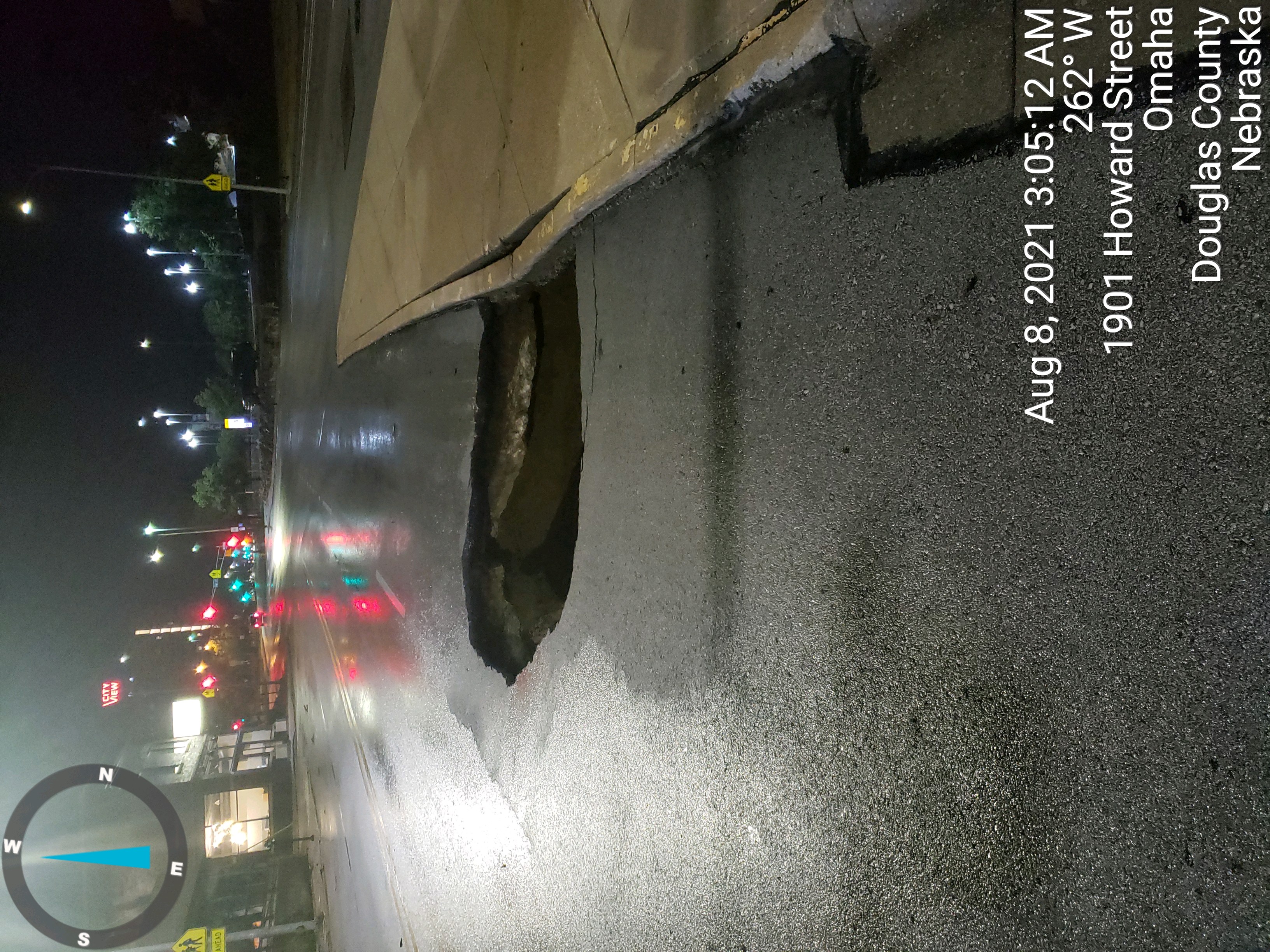 19th and St. Mary's storm damage sinkhole