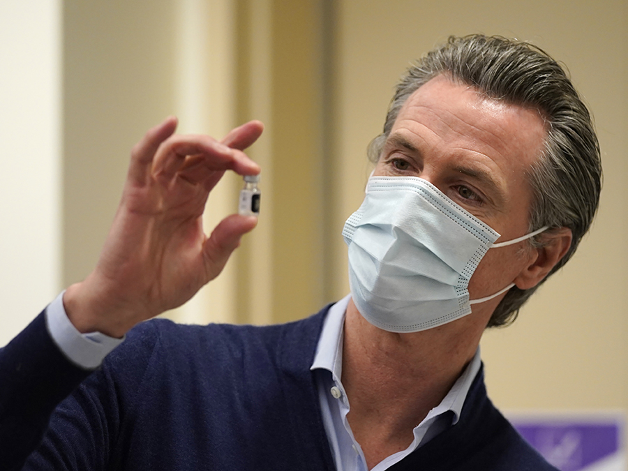 California Gov Gavin Newsom covid 19 vaccine pfizer