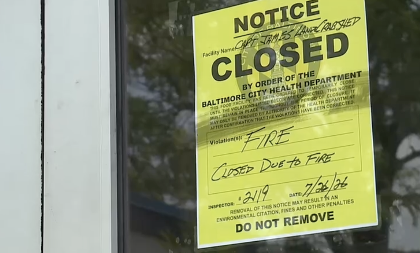 Captain James closure notice