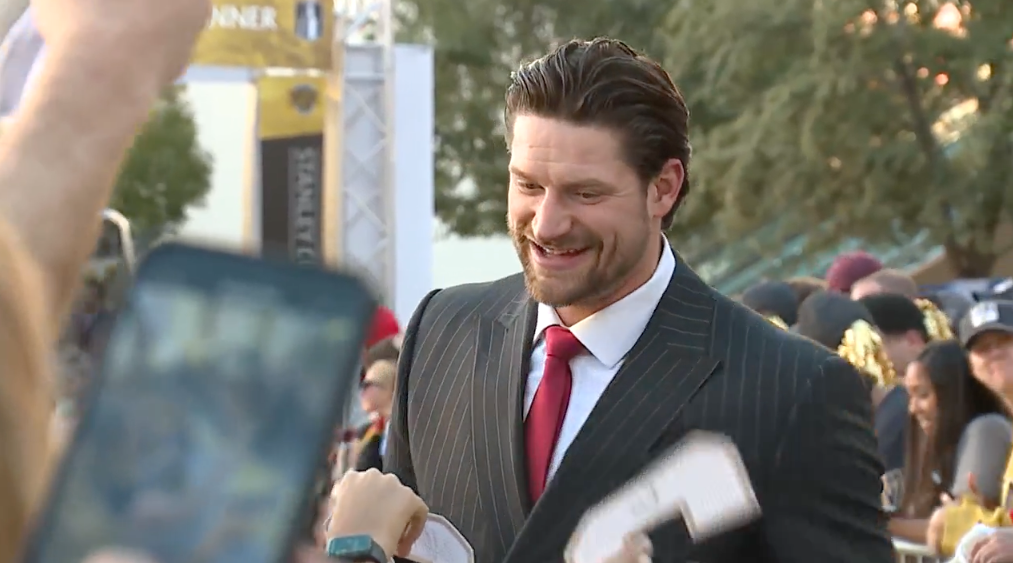 Adin Hill on gold carpet