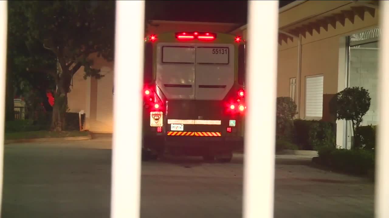 bus at U.S. Customs and Border Protection station in Riviera Beach, Jan. 5, 2023