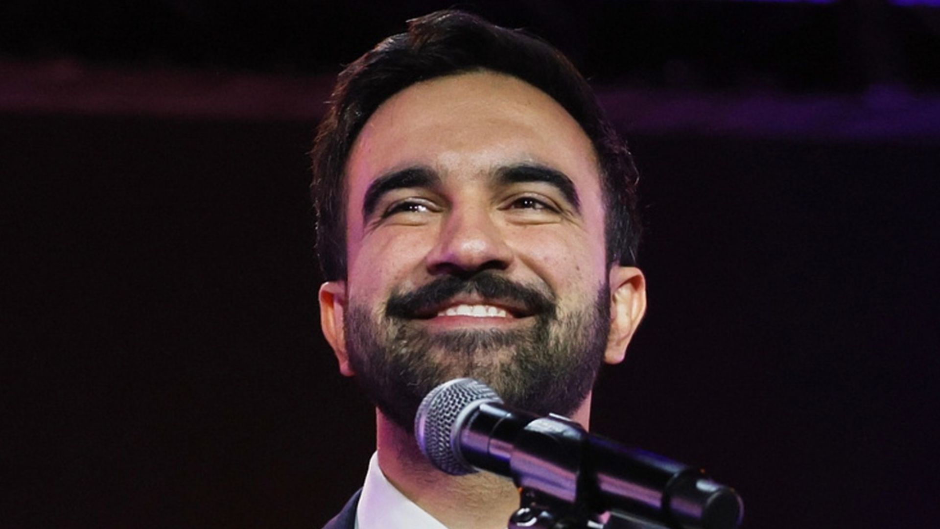 Zohran Mamdani speaks during a rally, Oct. 26, 2025, in New York.