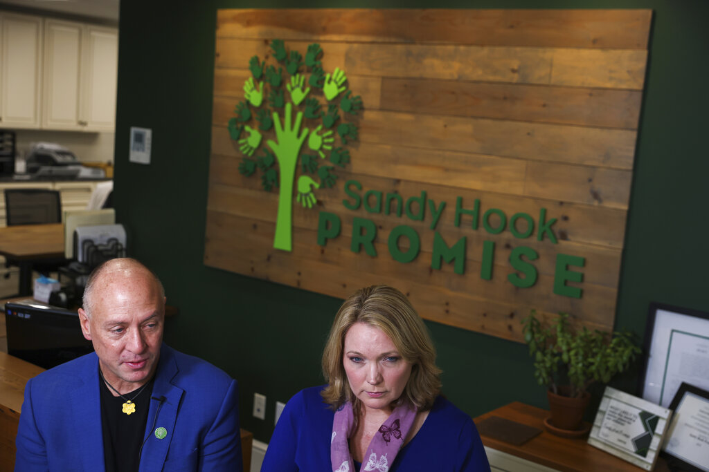 Mark Barden, left, and Nicole Hockley, co-founders and CEOs of Sandy Hook Promise Foundation.