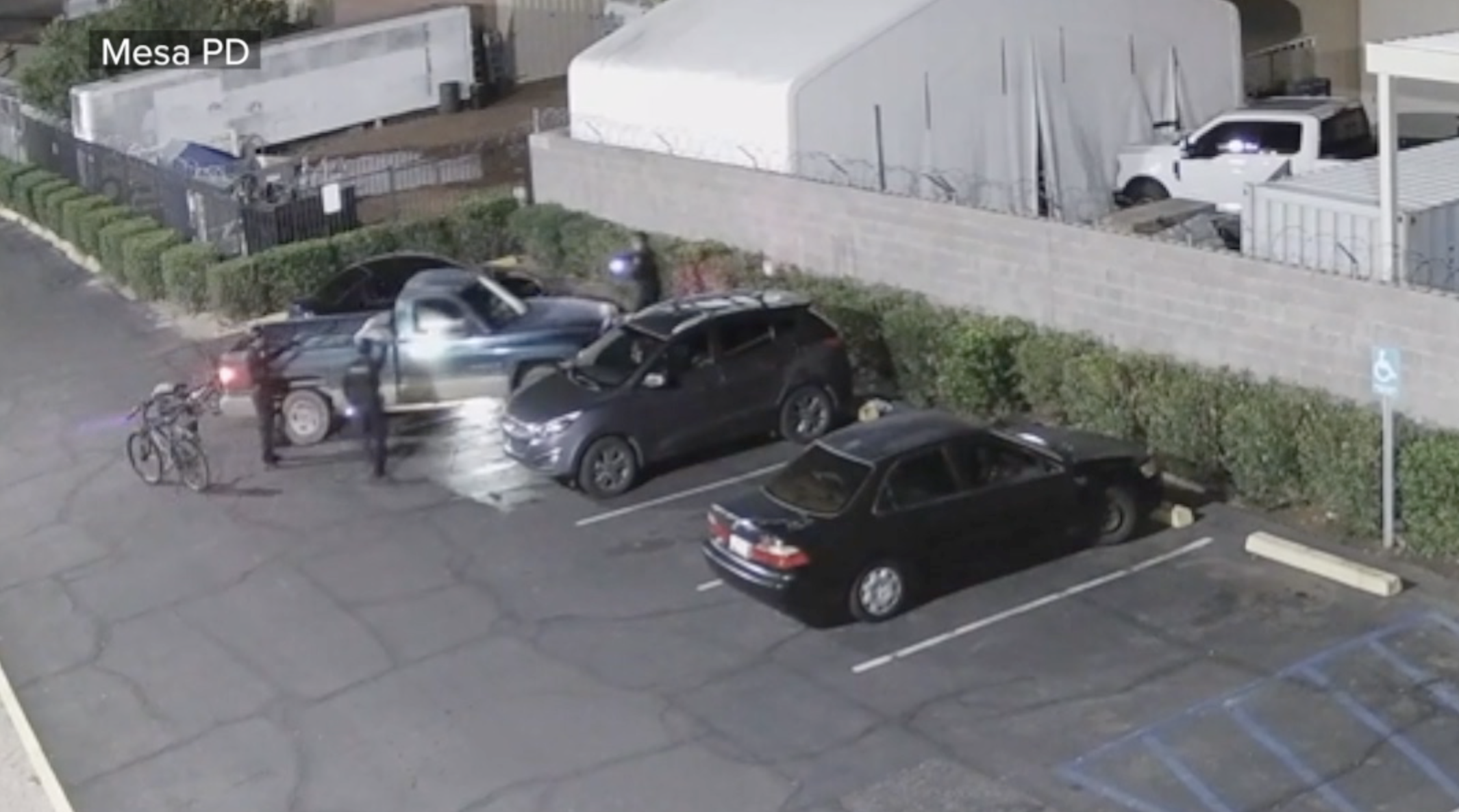 Mesa police bike officers nearly run over 