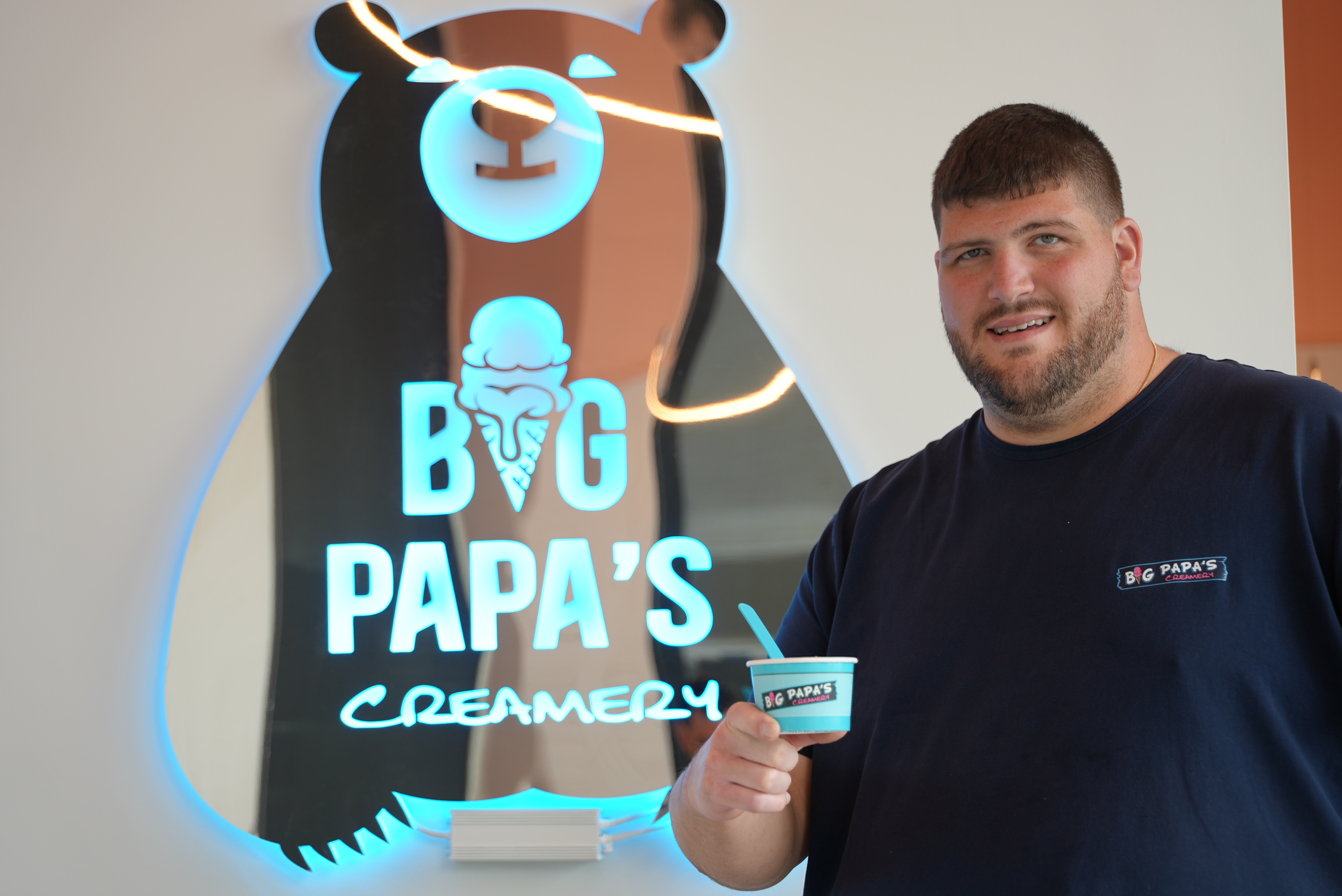 Kole Kingsland, owner of Big Papa's Creamery