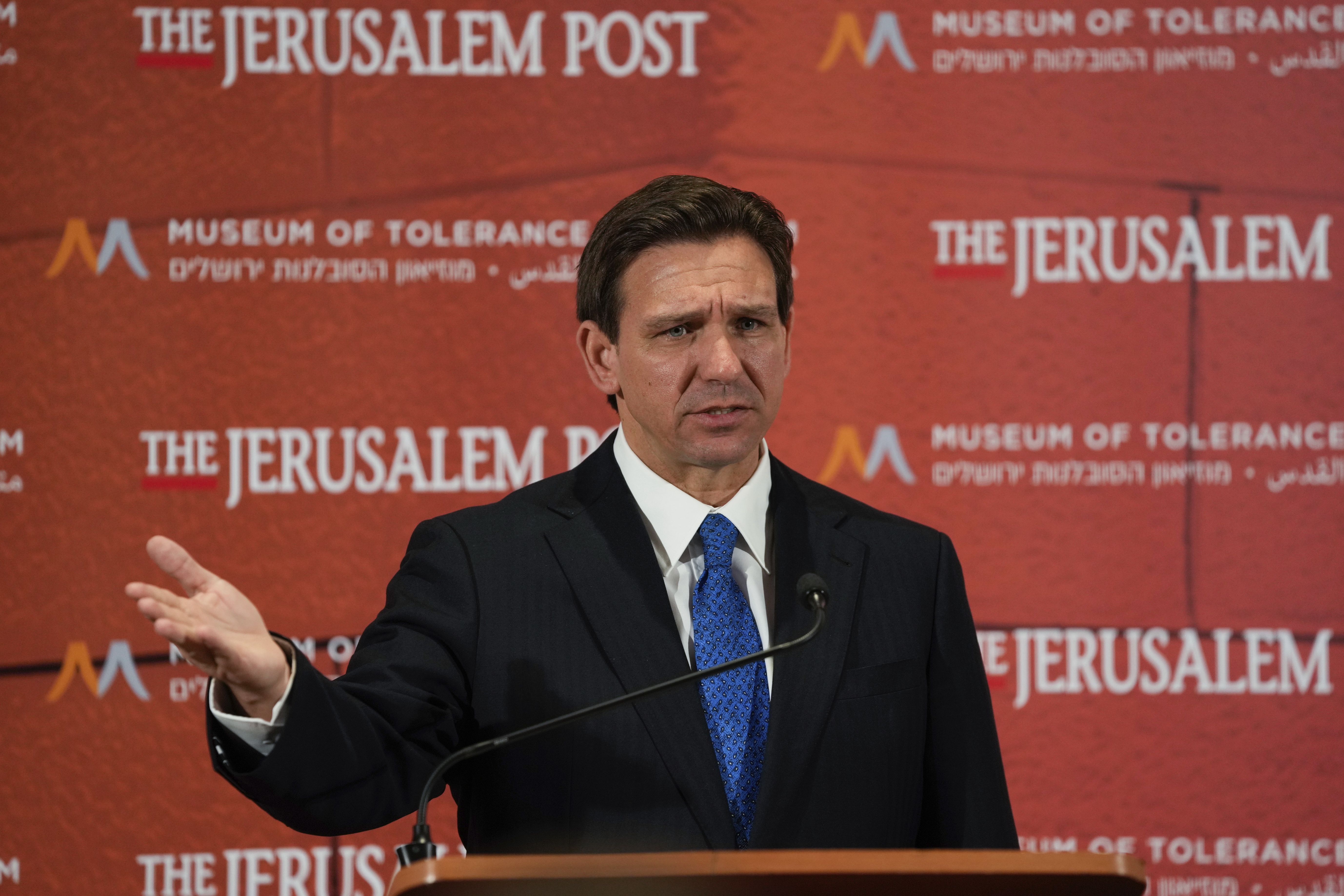 Gov. Ron DeSantis speaks in Jerusalem, April 27, 2023