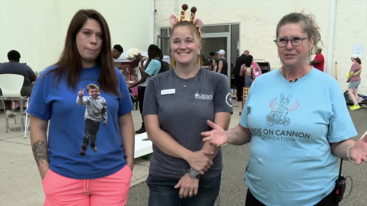 Ride On Cannon Foundation gives away 250+ backpacks at 6th annual event: 'Say his name'