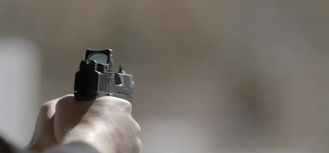 Gun being aimed