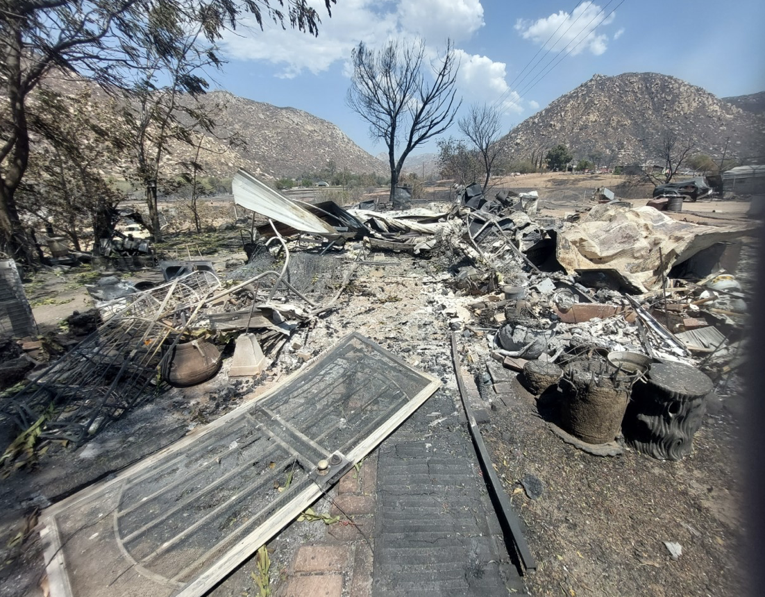 Dulzura grandmother escapes flames as home burns in Border 32 Fire