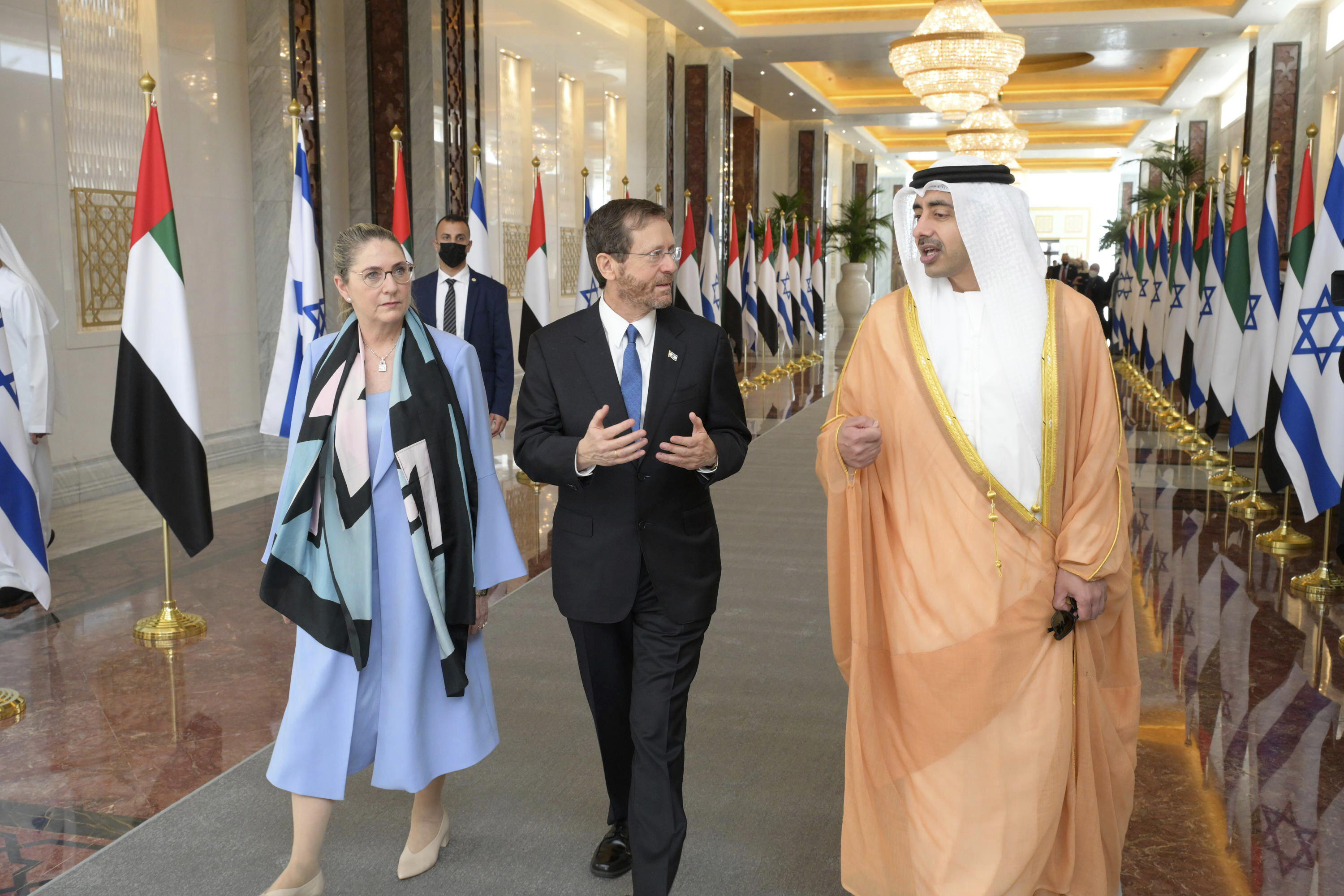 Isaac Herzog, Michal Herzog, Abdullah bin Zayed Al Nahyan