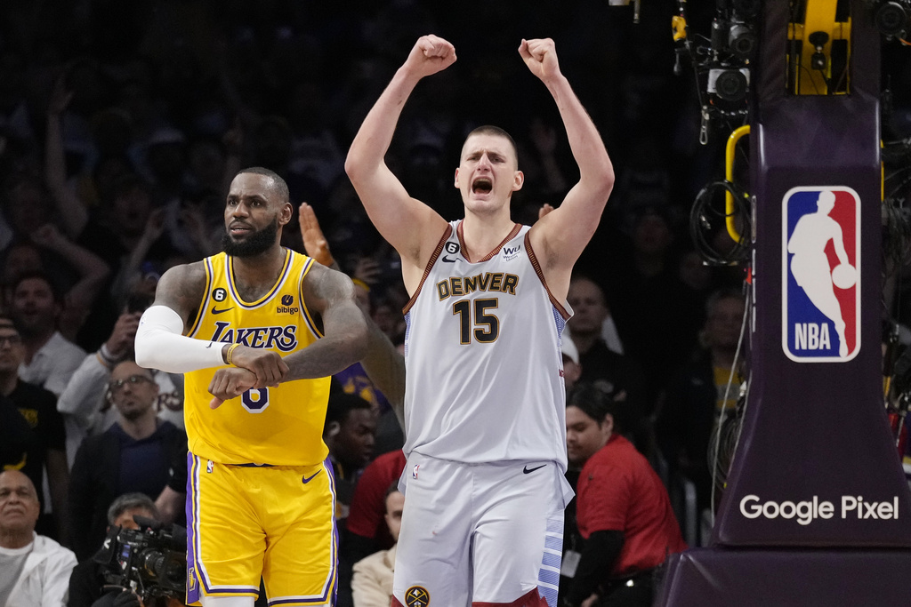 APTOPIX Nuggets Lakers Basketball