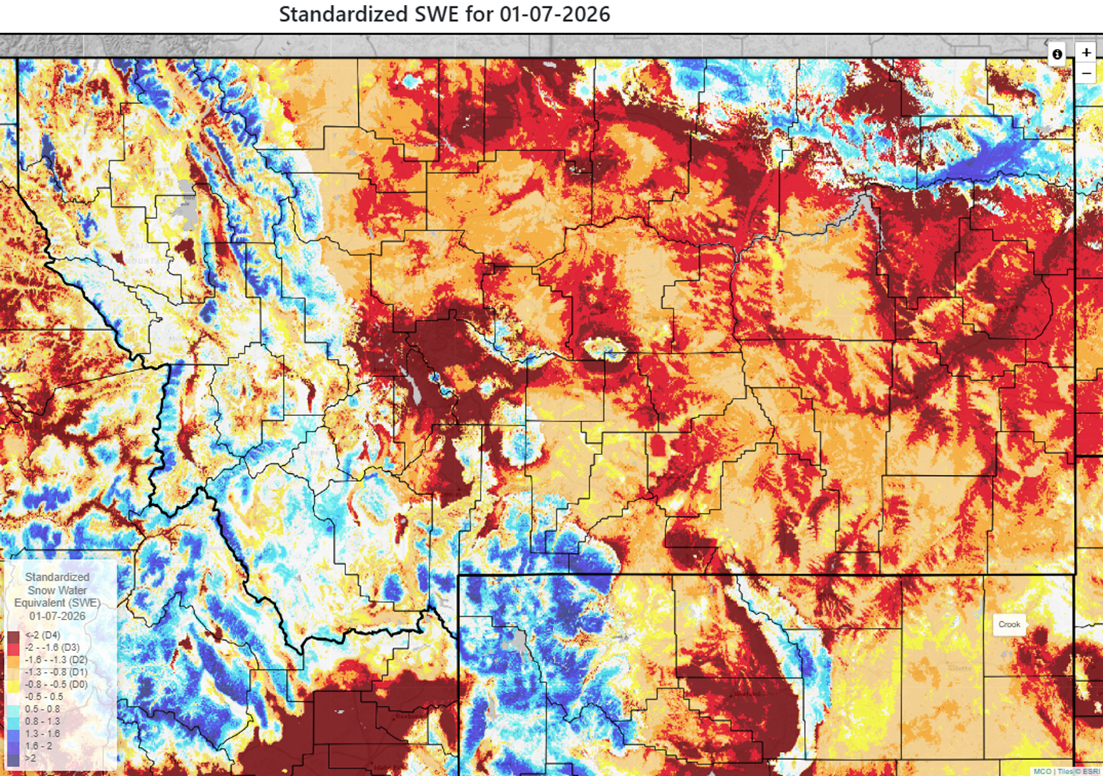 Snow-Water Equivalent - January