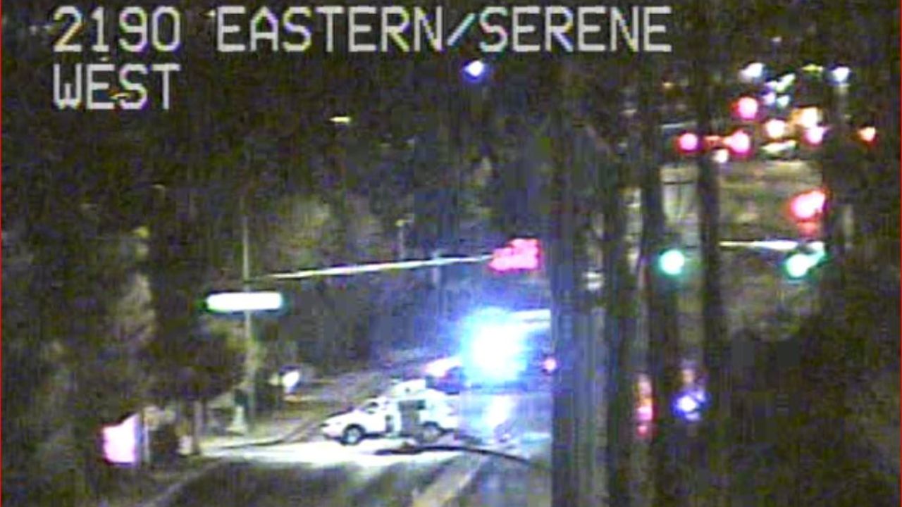 Motorcycle crash at Serene and Spencer