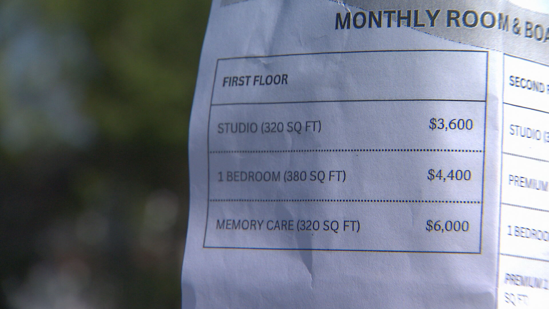 Monthly rates 