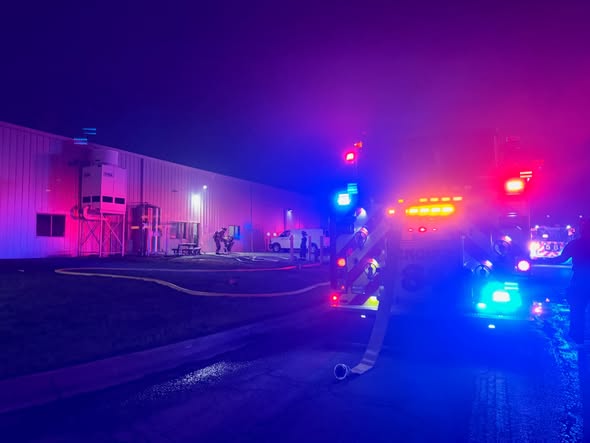 Fire knocked down Thursday at New Century Air Center, hazardous material for evacuations in part of Gardner.
