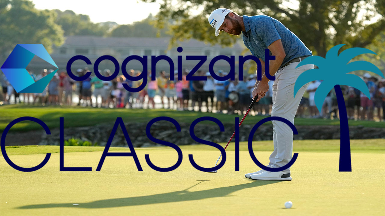 Chris Kirk at 2023 Honda Classic, with Cognizant Classic superimposed over image