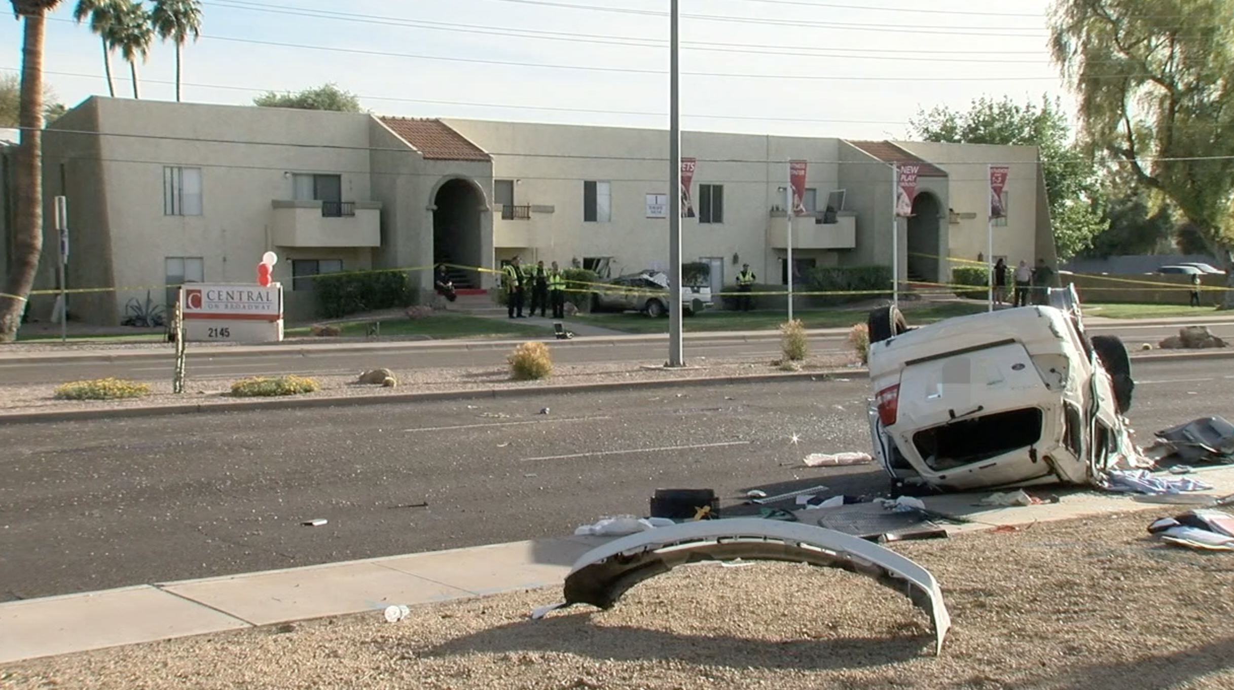 Truck slams into apartment in Mesa 