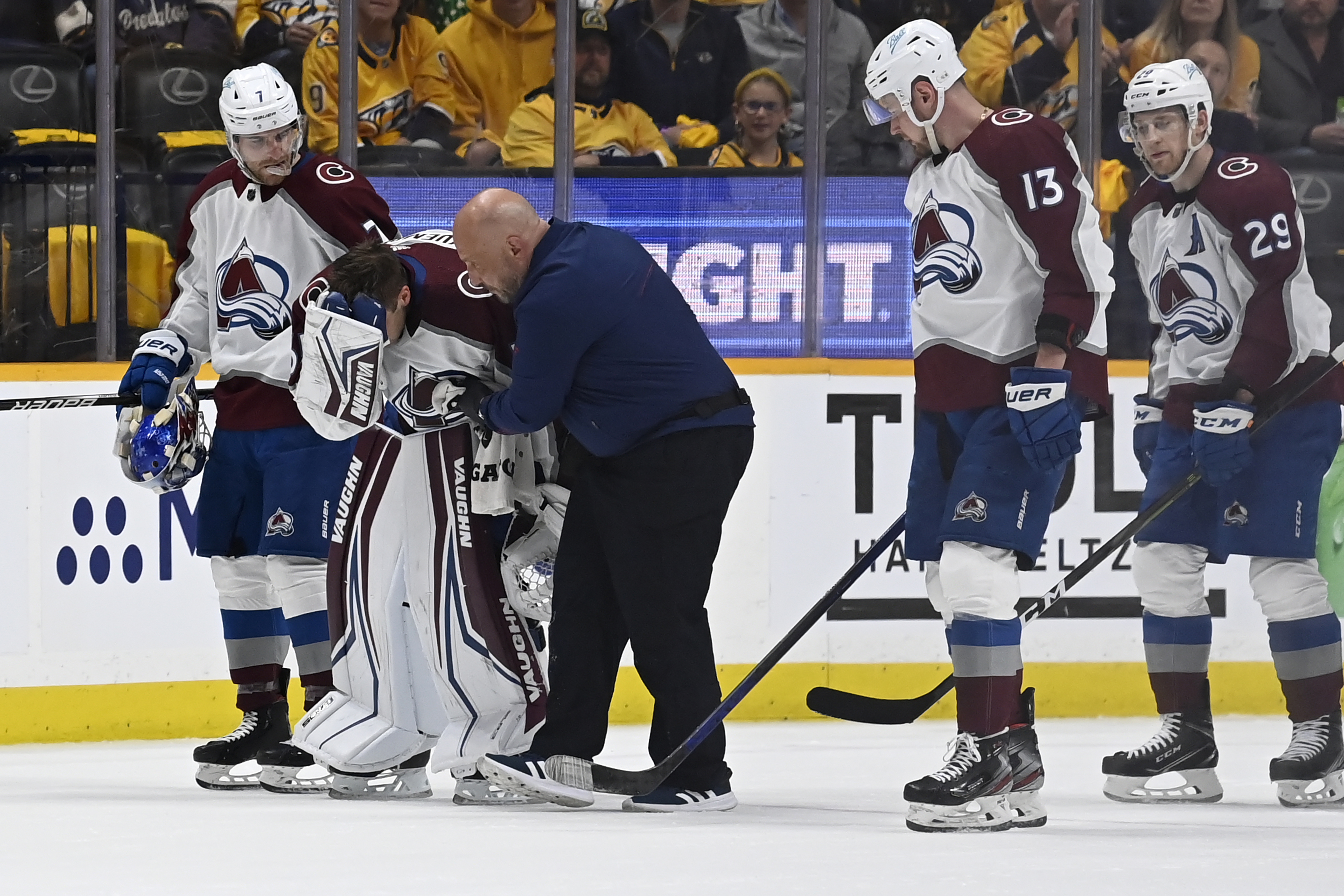 Swelling around Kuemper's eye subsides, prepares for Blues