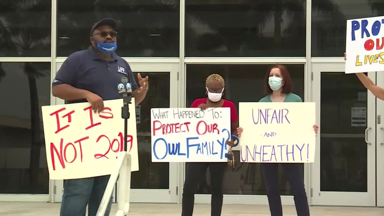FAU rally to implement a safer campus amid the spike in COVID-19 cases, Aug. 23, 2021