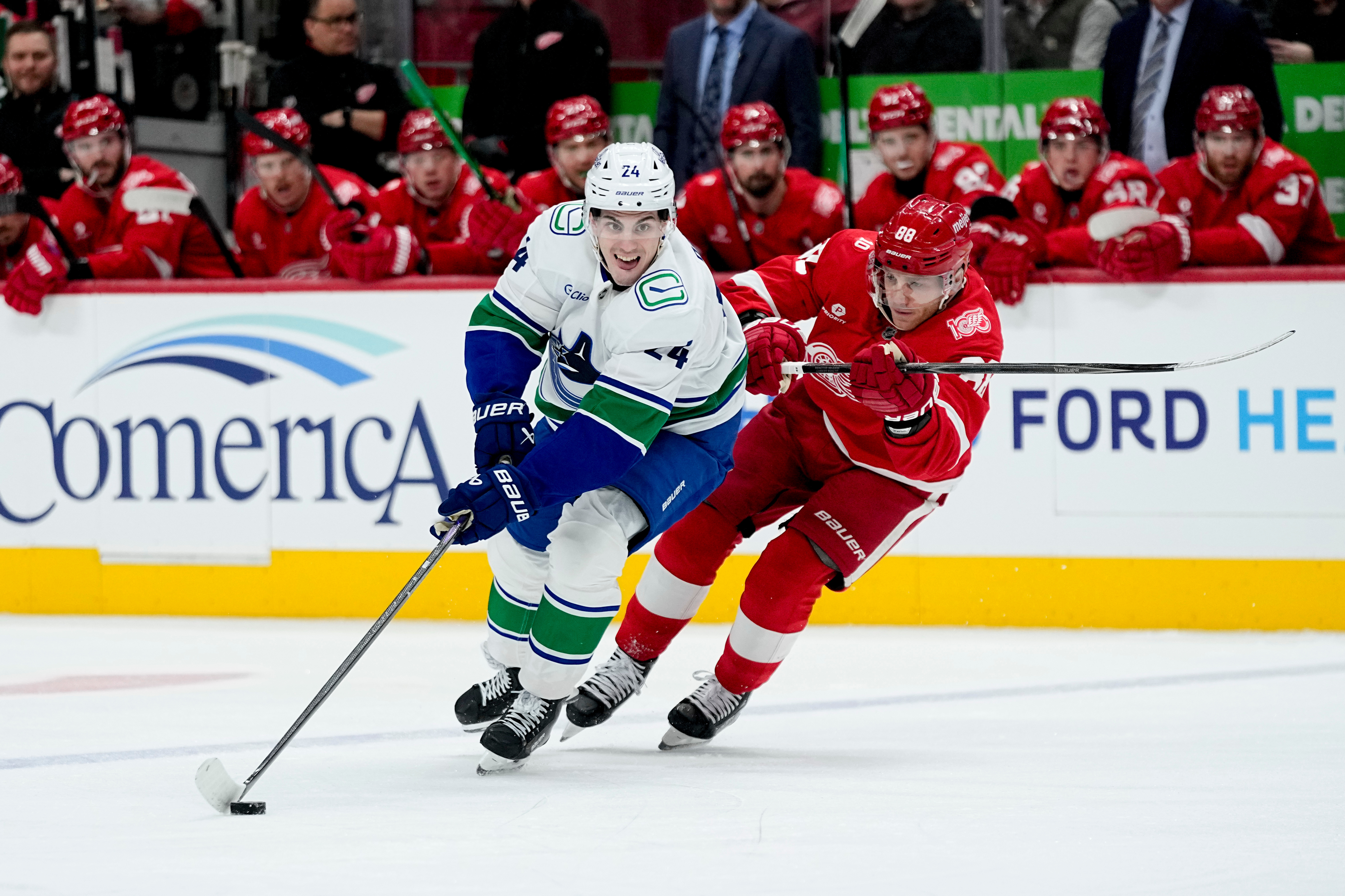 Canucks Red Wings Hockey