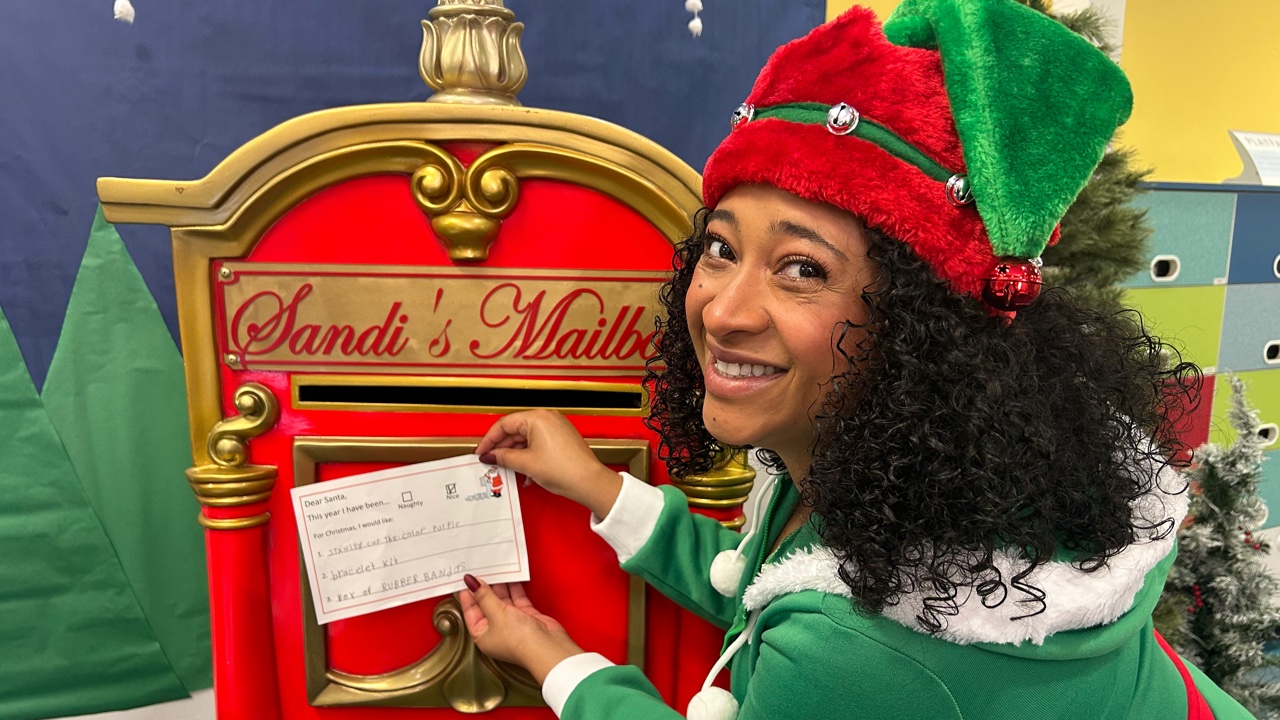 Mail a letter to Santa and he will write you back at Mandel Public Library