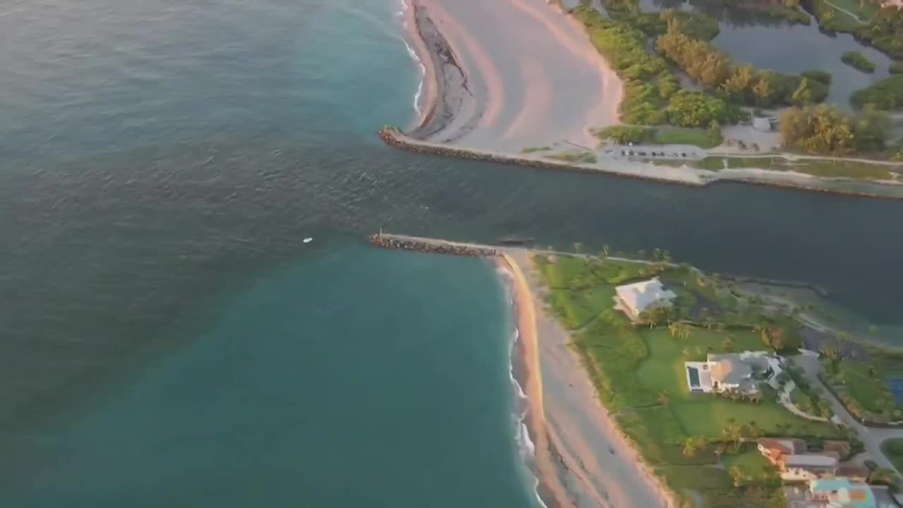 Chopper 5 view of dirty water at Jupiter Inlet