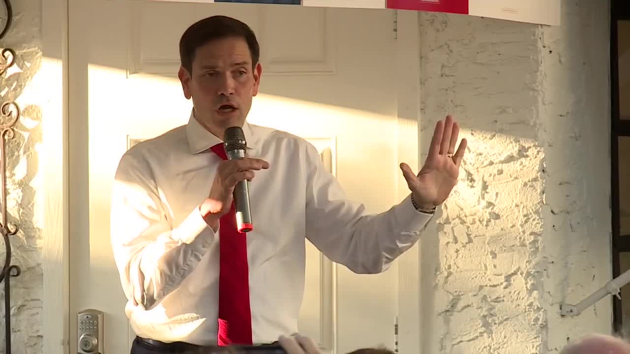 Sen. Marco Rubio speaks to supporters at rally in Jupiter, Oct. 27, 2022