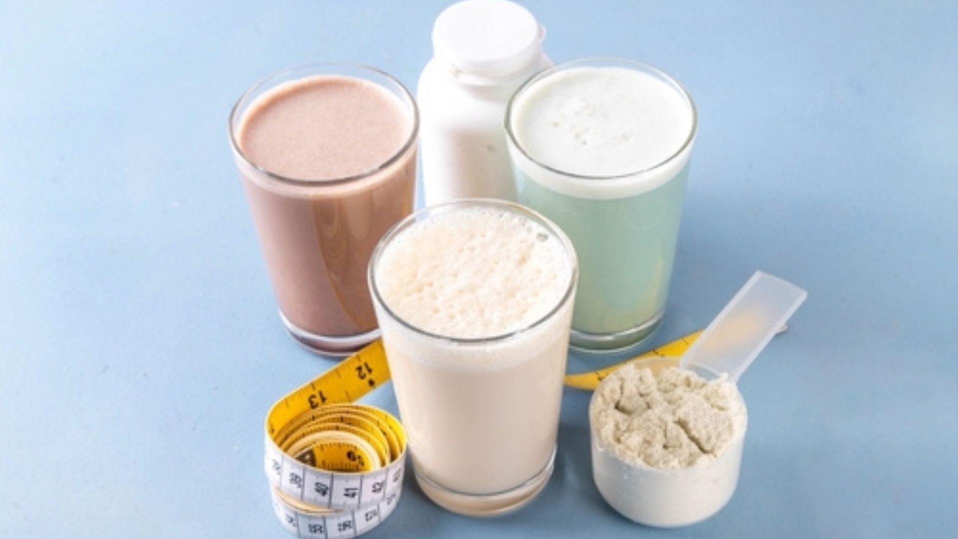 Stock image of assorted protein cocktails.