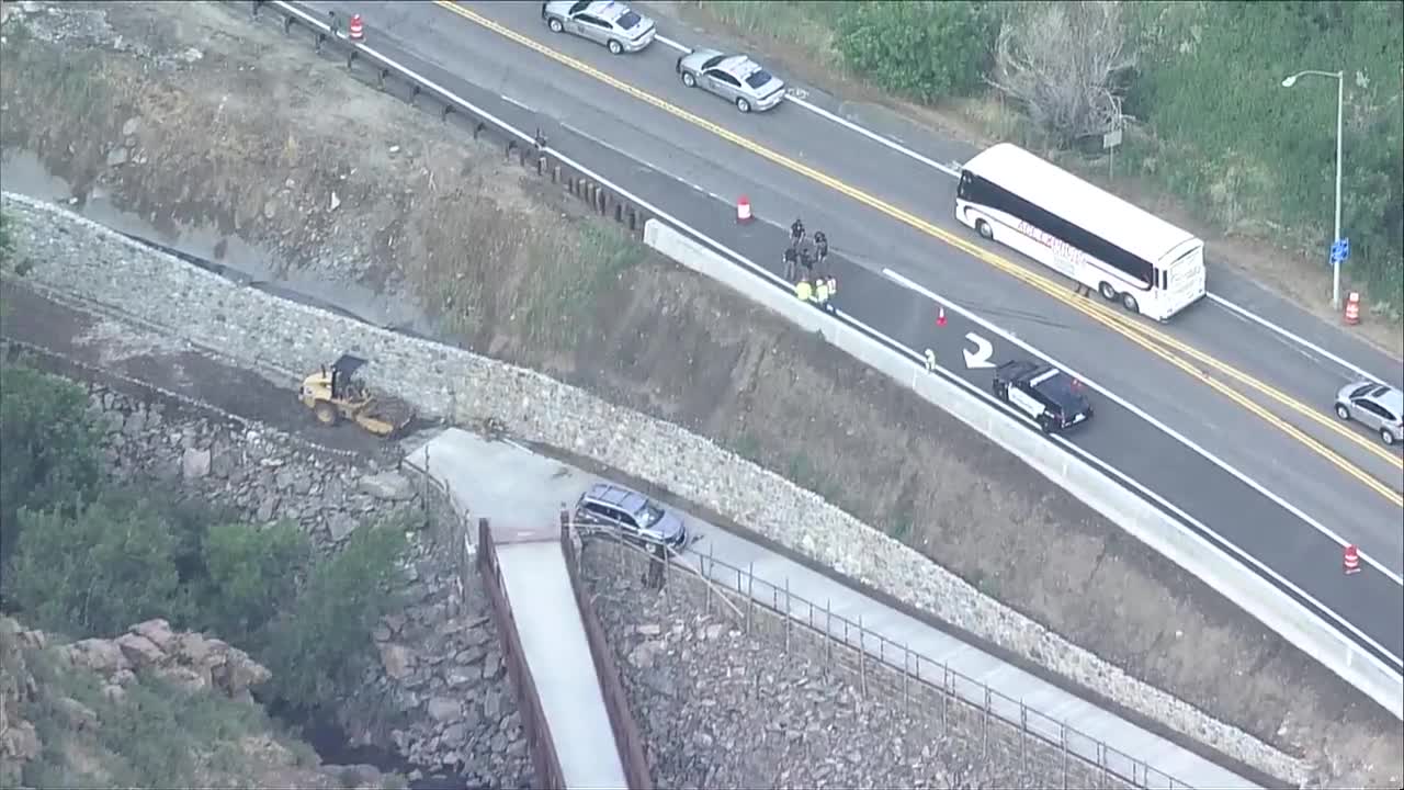 Car drives off road on Clear Creek Canyon near Tunnel 1 July 15 2021_2