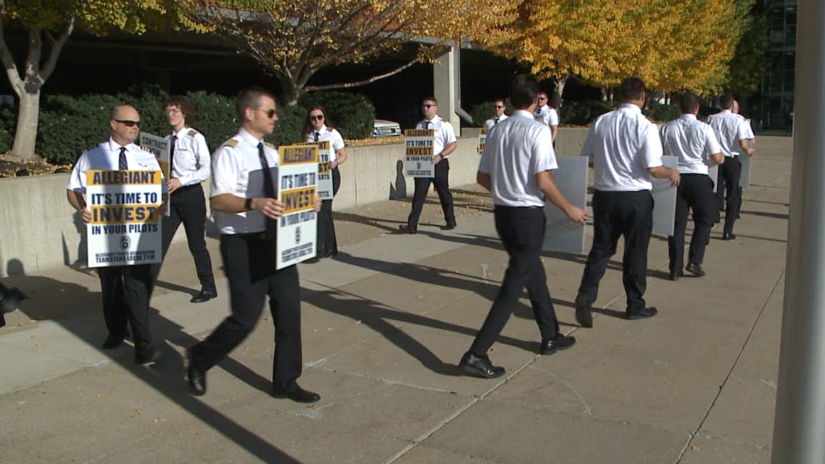 Allegiant pilots on strike