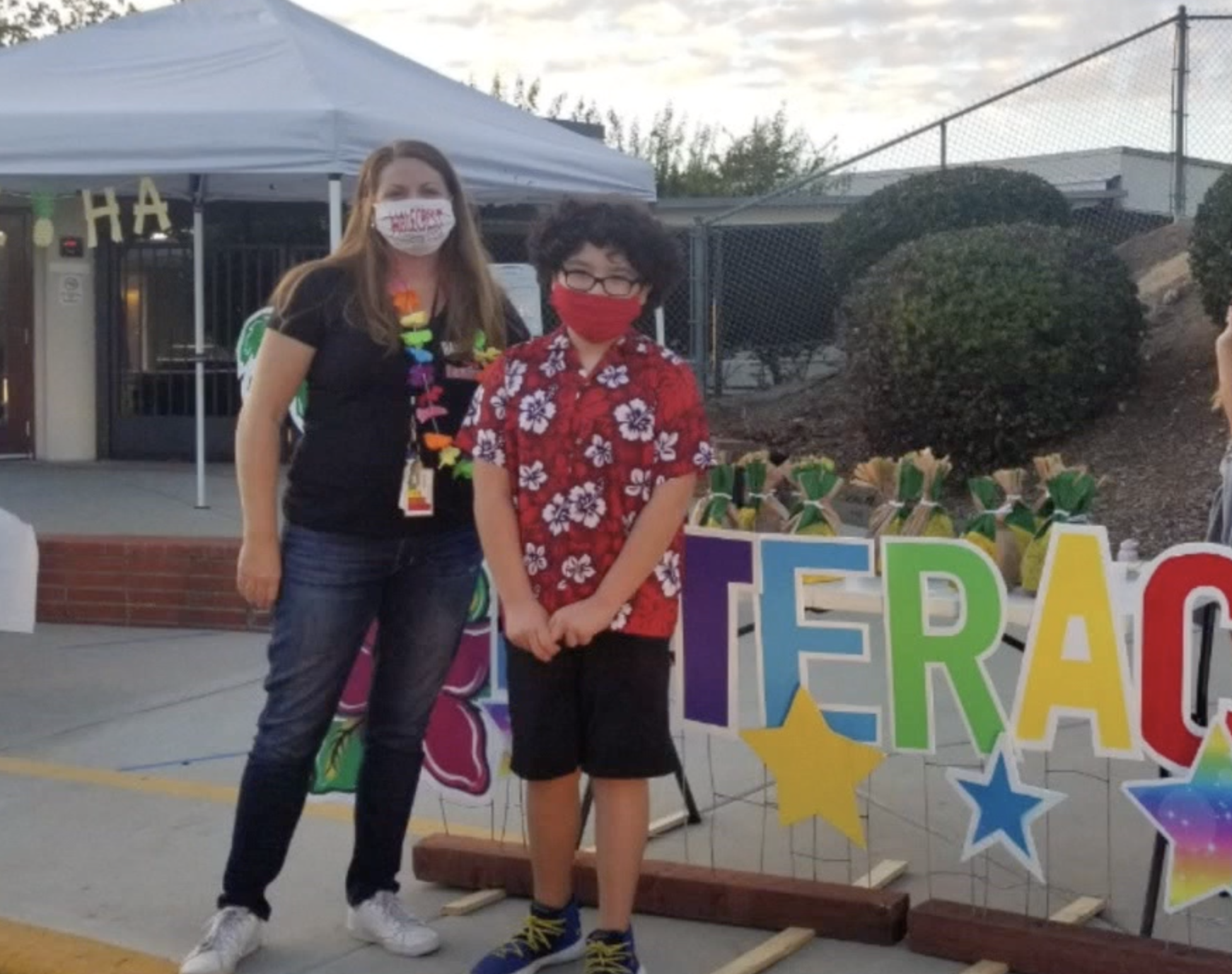 Ms. Martin and student