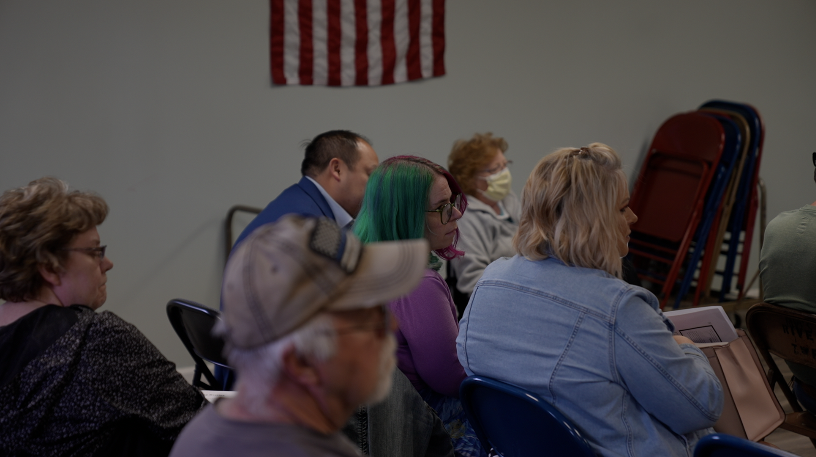 Jobeth Carlton at Rives Township meeting
